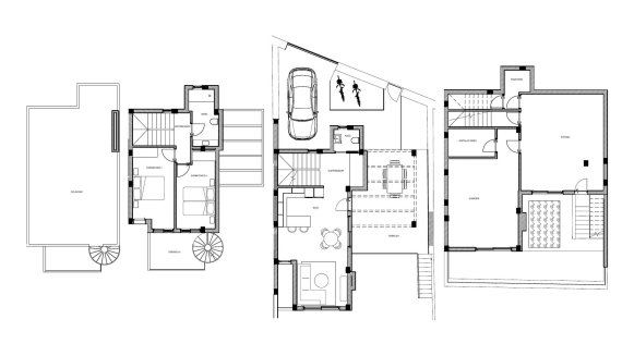 Villa floor plan, 3 bedrooms in ARENA GOLF No. 3 (2D)